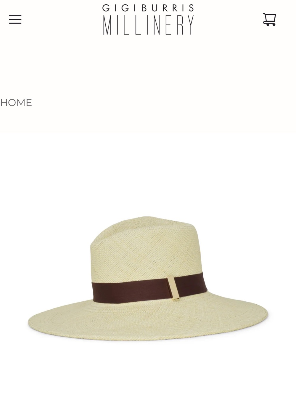 Gigi Burris Millinery Jeanne
Straw Fedora| DRAKE | NATURAL & CHOCOLATE
$415